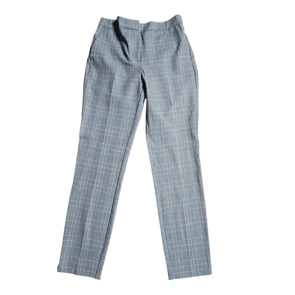 Zara Glen Plaid Jogger Waist Trousers Pants Womens S/28 1478/036/400‎ Gray NWT